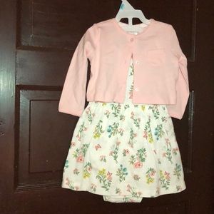 Carter’s dress with matching cardigan size 12m